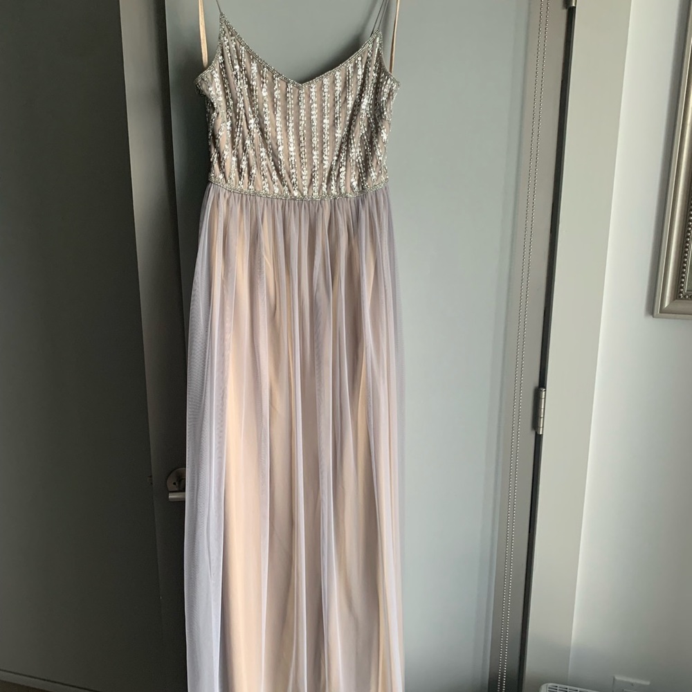 Adrianna Papell Lavender/Gray Gown